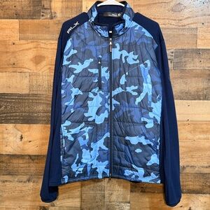 NEW NWOT RLX Ralph Lauren Blue Camo Golf Lightweight Jacket XL Extra Large
